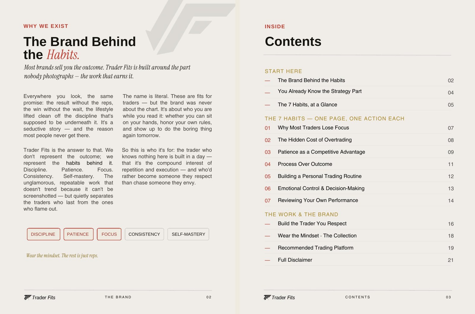 Interior pages of The Trader's Edge